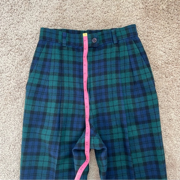 Pendleton Vintage 1980’s Black Watch Tartan Plaid Pleated Trouser Pants Size 4 - Picture 13 of 16